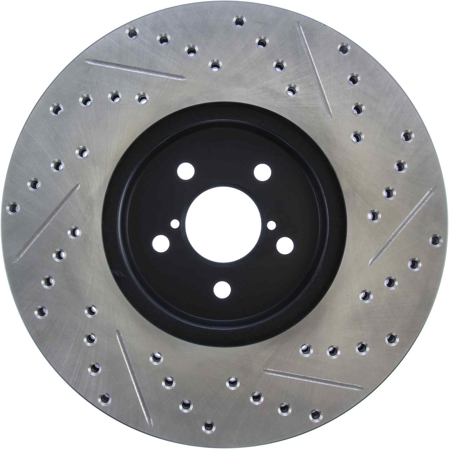 StopTech Sport Drilled/Slotted Brake Rotor; Front Right