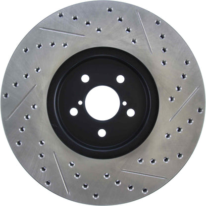 StopTech Sport Drilled/Slotted Brake Rotor; Front Right
