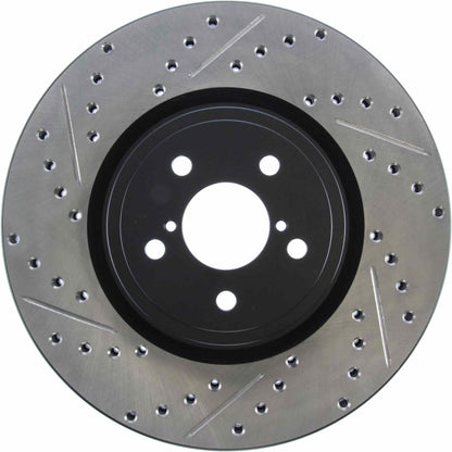 StopTech Sport Drilled/Slotted Brake Rotor; Front Right