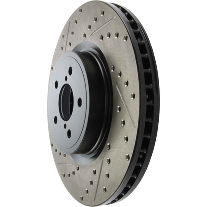 StopTech Sport Drilled/Slotted Brake Rotor; Front Right