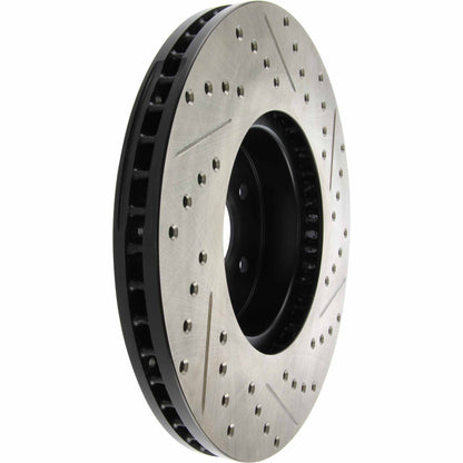 StopTech Sport Drilled/Slotted Brake Rotor; Front Right