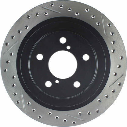 StopTech Sport Drilled/Slotted Brake Rotor; Rear Left