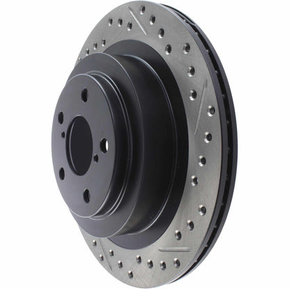 StopTech Sport Drilled/Slotted Brake Rotor; Rear Left