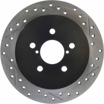 StopTech Sport Drilled/Slotted Brake Rotor; Rear Left