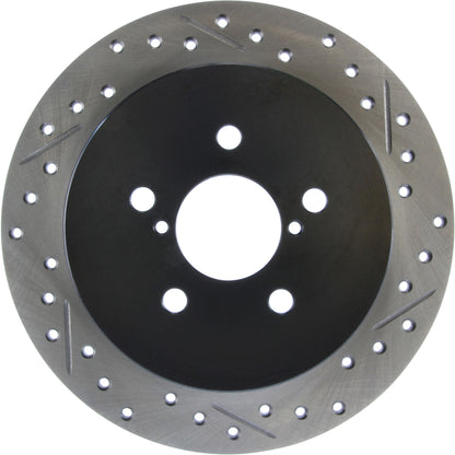 StopTech Sport Drilled/Slotted Brake Rotor; Rear Left