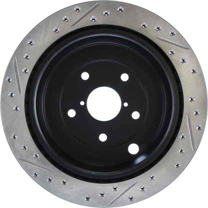 StopTech Sport Drilled/Slotted Brake Rotor; Rear Left