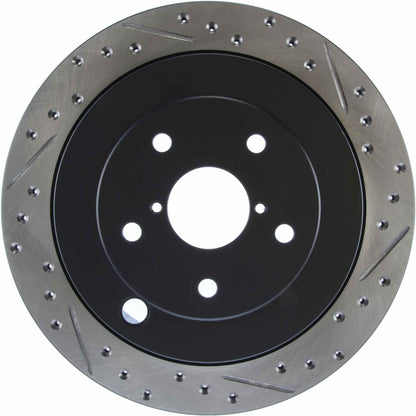 StopTech Sport Drilled/Slotted Brake Rotor; Rear Left