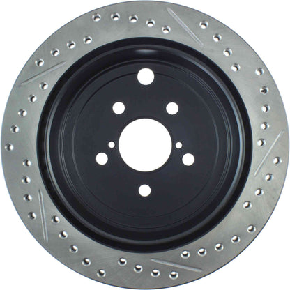 StopTech Sport Drilled/Slotted Brake Rotor; Rear Right