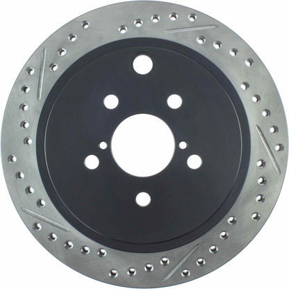 StopTech Sport Drilled/Slotted Brake Rotor; Rear Right