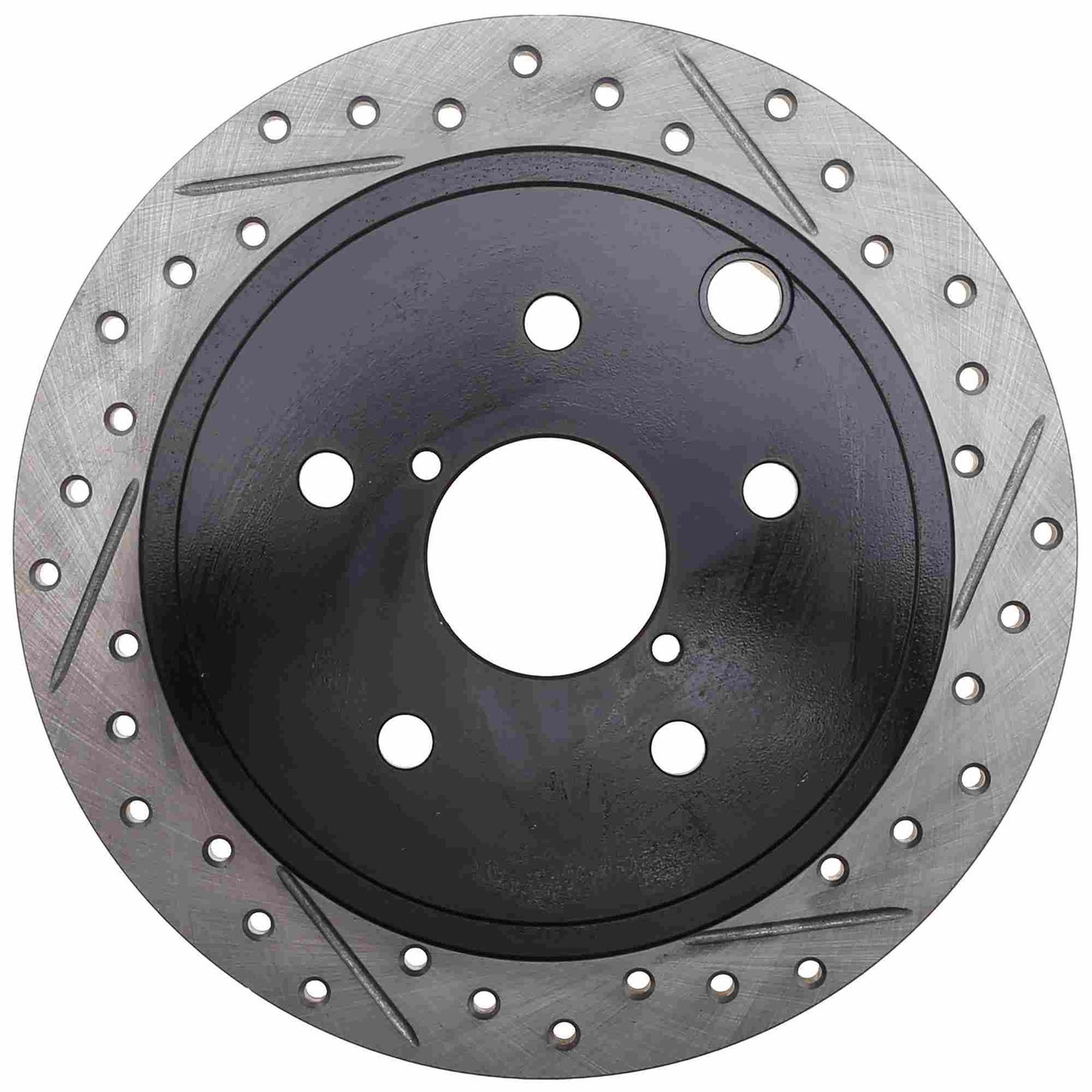 StopTech 15-19 Subaru WRX (Excl. Eyesight Technology) Rear Left Sport Drilled & Slotted Rotor 127.47032L