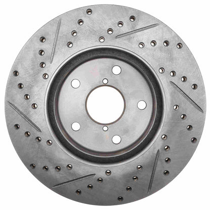 StopTech Sport Drilled/Slotted Brake Rotor; Front Left