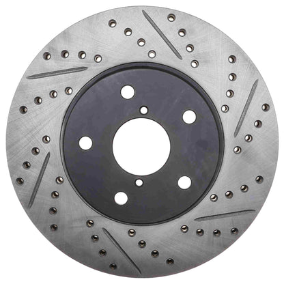 StopTech Sport Drilled/Slotted Brake Rotor; Front Left