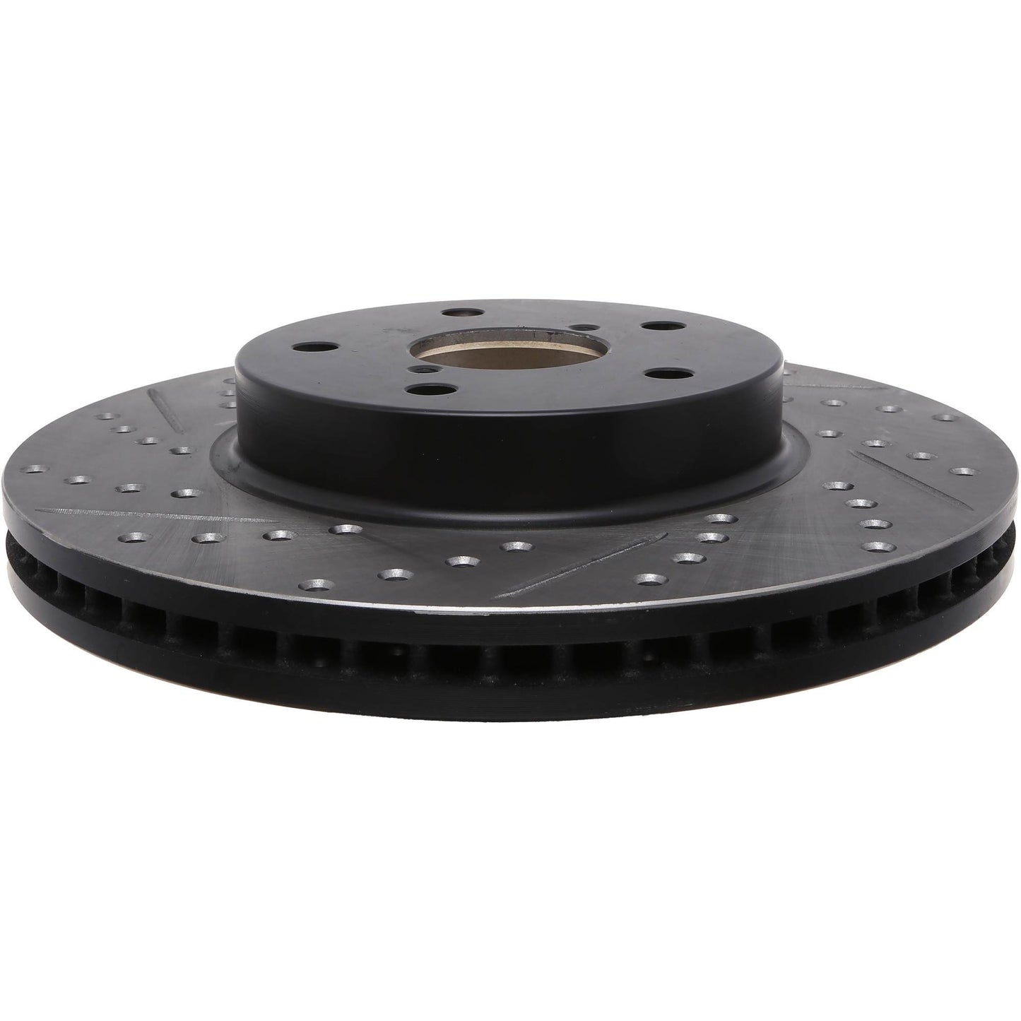 StopTech Sport Drilled/Slotted Brake Rotor; Front Right