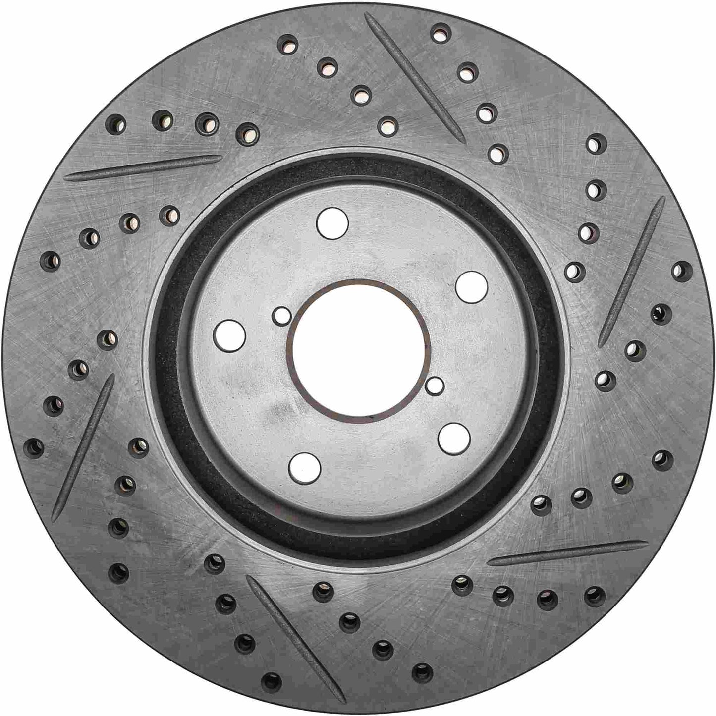 StopTech Sport Drilled/Slotted Brake Rotor; Front Right