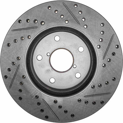 StopTech Sport Drilled/Slotted Brake Rotor; Front Right