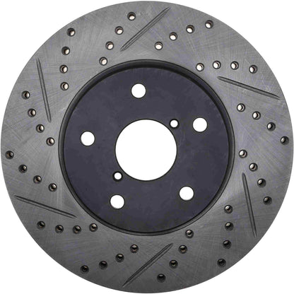StopTech Sport Drilled/Slotted Brake Rotor; Front Right