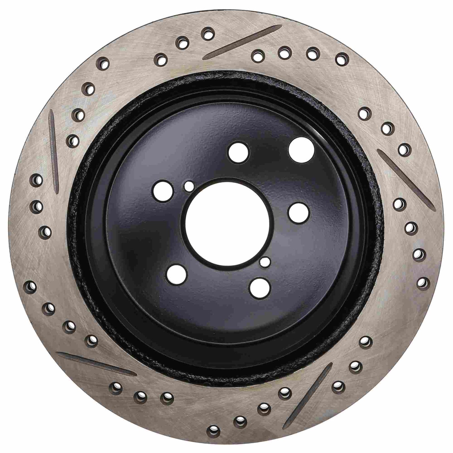 StopTech 14-18 Subaru Forester Sport Slotted & Drilled Rear Left Rotor 127.47035L