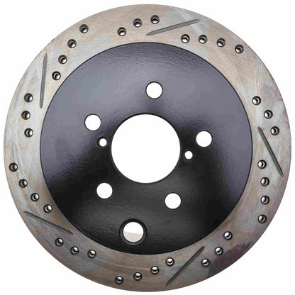 StopTech 14-18 Subaru Forester Sport Slotted & Drilled Rear Right Rotor 127.47035R