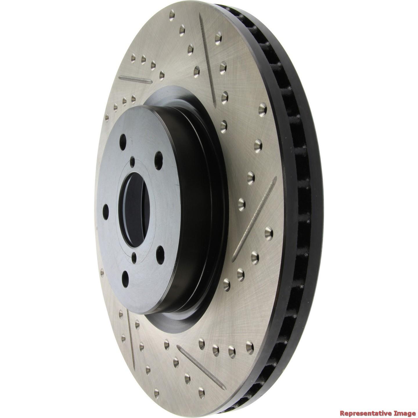 StopTech 2017 Subaru Outback Slotted & Drilled Left Sport Brake Rotor 127.47036L