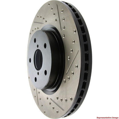 StopTech 2017 Subaru Outback Slotted & Drilled Left Sport Brake Rotor 127.47036L