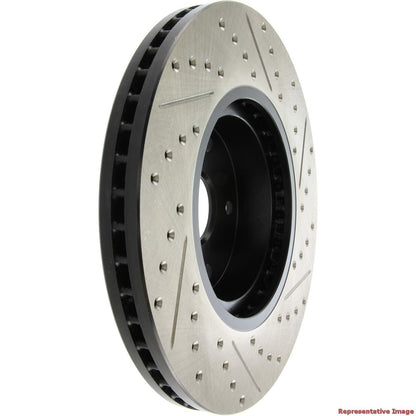 StopTech 2017 Subaru Outback Slotted & Drilled Right Sport Brake Rotor 127.47036R