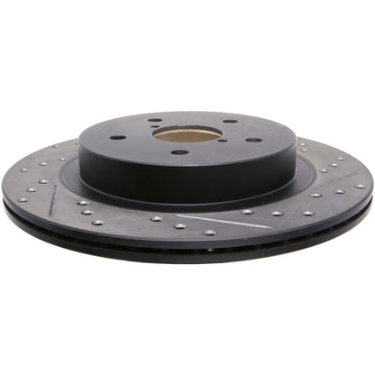 StopTech 16-17 Subaru WRX (w/Eyesight Technology) Sport Slotted & Drilled Rear Left Rotor 127.47037L