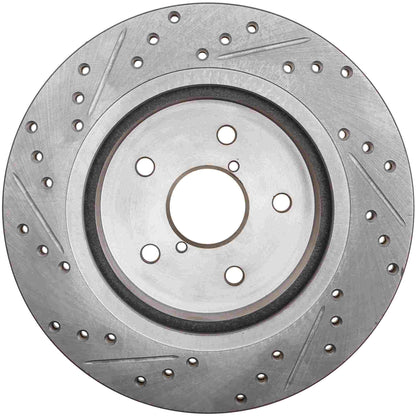 StopTech 16-17 Subaru WRX (w/Eyesight Technology) Sport Slotted & Drilled Rear Left Rotor 127.47037L