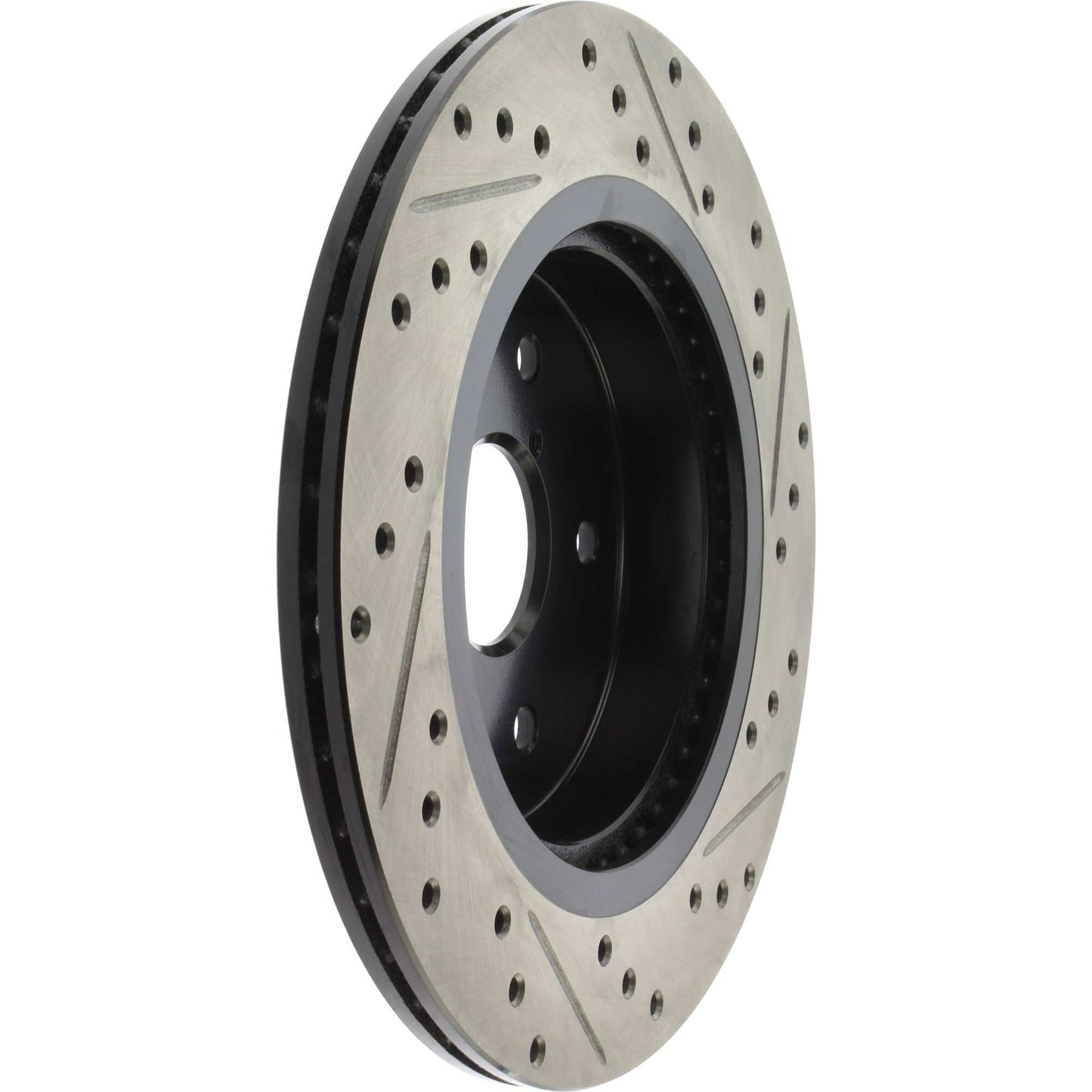 StopTech 16-17 Subaru WRX (w/Eyesight Technology) Sport Slotted & Drilled Rear Right Rotor 127.47037R