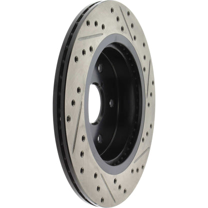 StopTech 16-17 Subaru WRX (w/Eyesight Technology) Sport Slotted & Drilled Rear Right Rotor 127.47037R