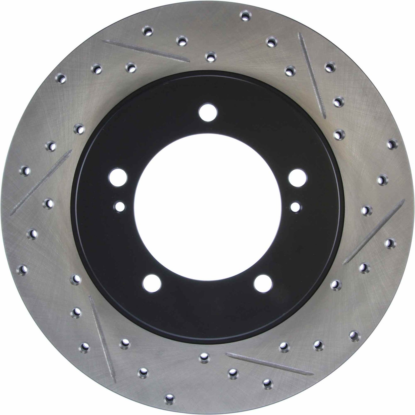 StopTech Sport Drilled/Slotted Brake Rotor; Front Left