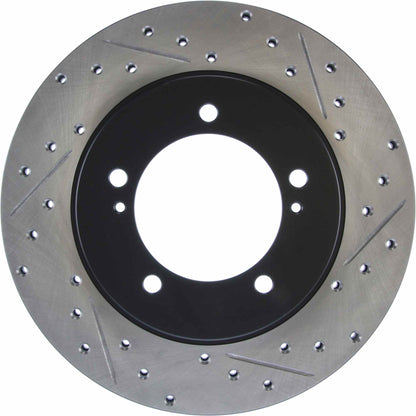 StopTech Sport Drilled/Slotted Brake Rotor; Front Left