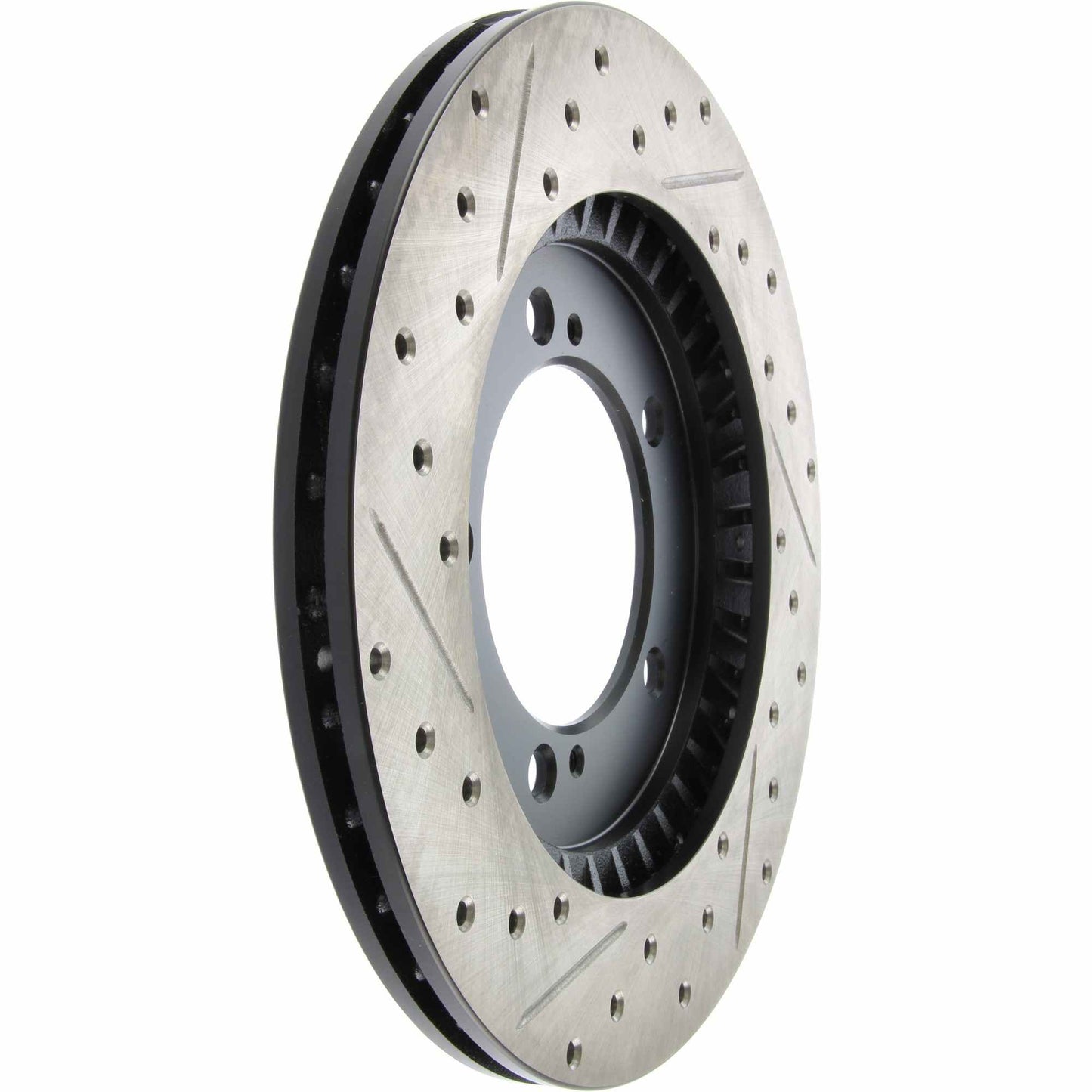 StopTech Sport Drilled/Slotted Brake Rotor; Front Left