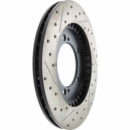 StopTech Sport Drilled/Slotted Brake Rotor; Front Left