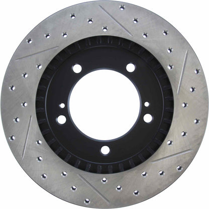 StopTech Sport Drilled/Slotted Brake Rotor; Front Right