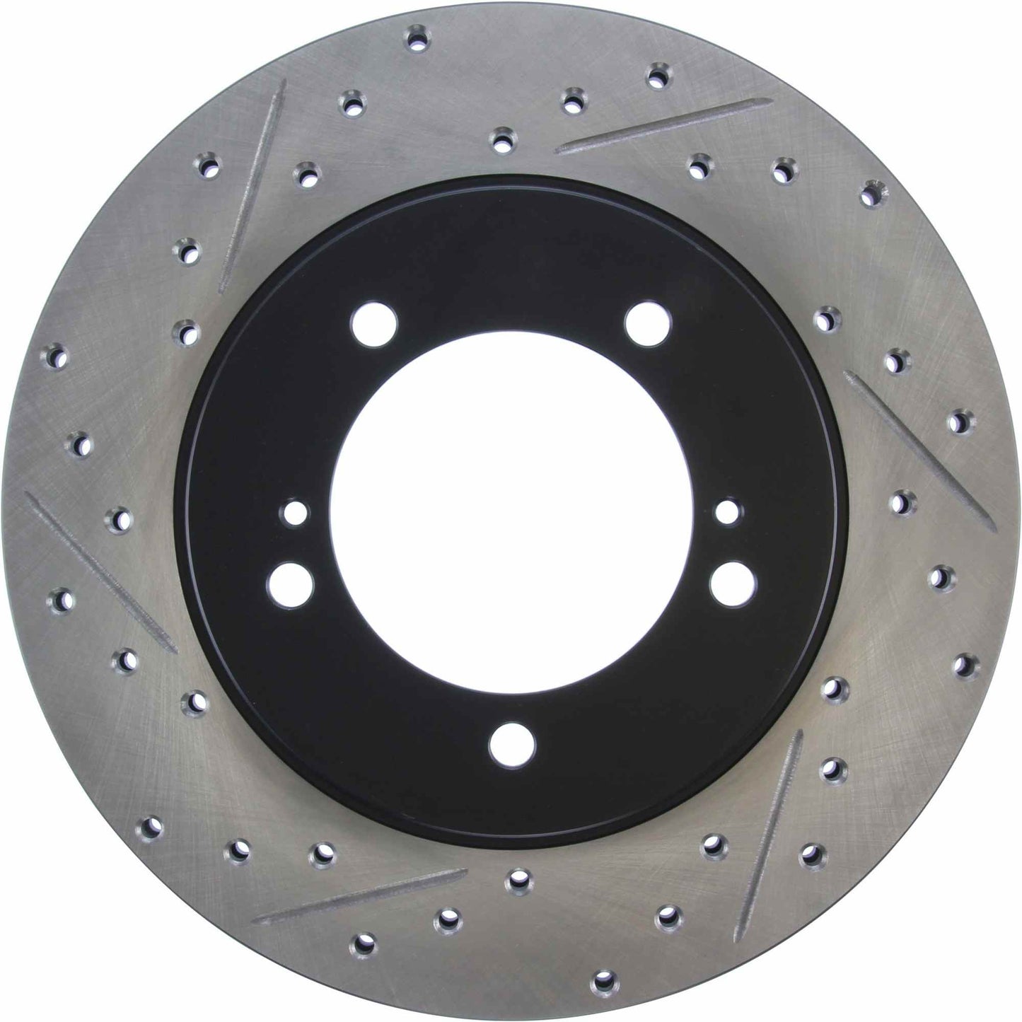 StopTech Sport Drilled/Slotted Brake Rotor; Front Right