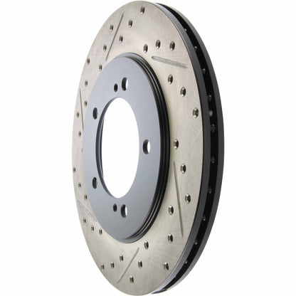 StopTech Sport Drilled/Slotted Brake Rotor; Front Right