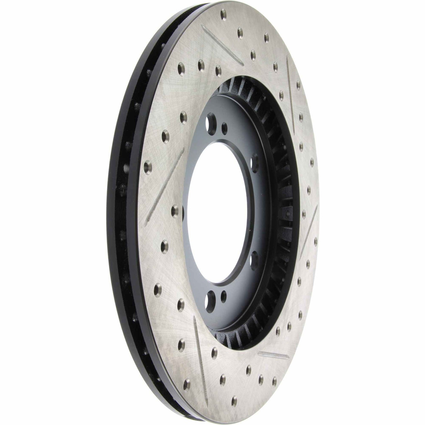 StopTech Sport Drilled/Slotted Brake Rotor; Front Right