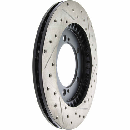 StopTech Sport Drilled/Slotted Brake Rotor; Front Right