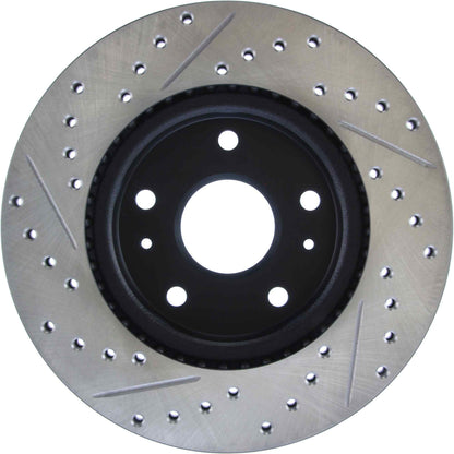 StopTech Sport Drilled/Slotted Brake Rotor; Front Left