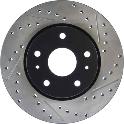 StopTech Sport Drilled/Slotted Brake Rotor; Front Left