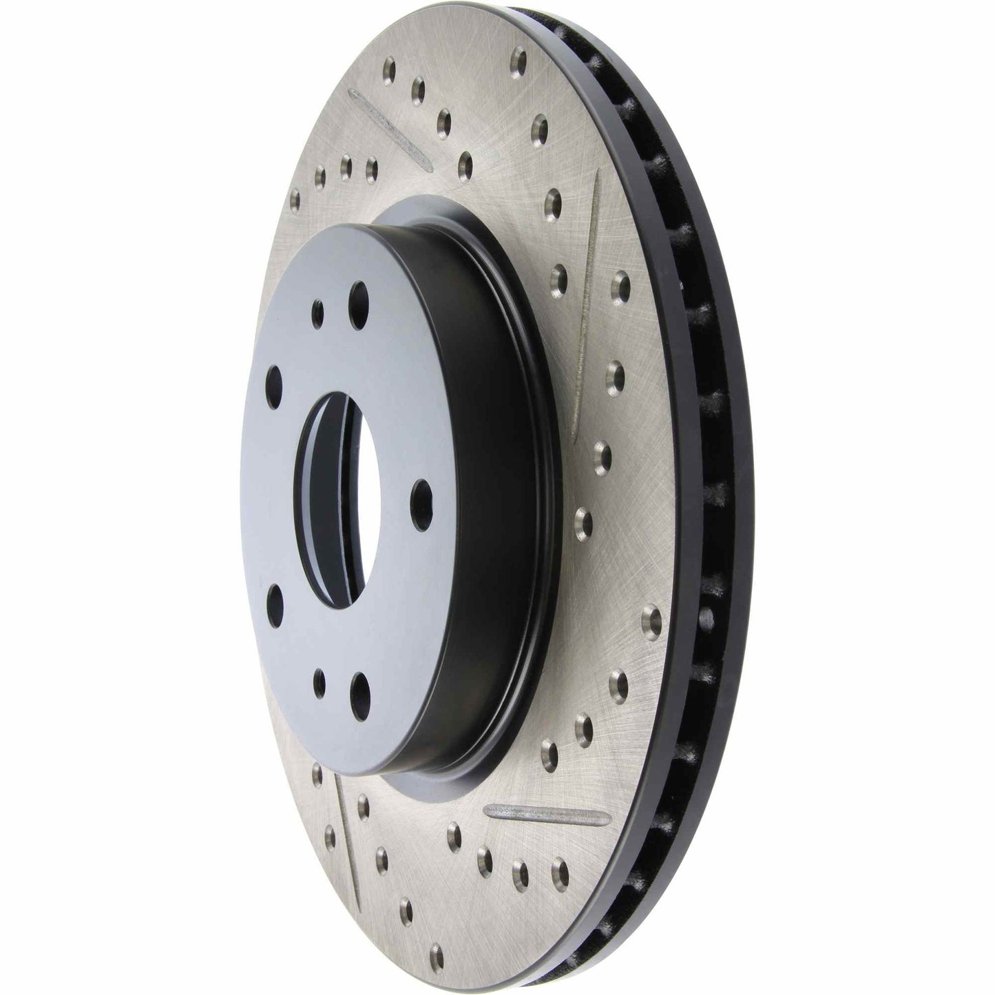 StopTech Sport Drilled/Slotted Brake Rotor; Front Left