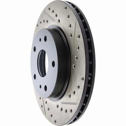 StopTech Sport Drilled/Slotted Brake Rotor; Front Left