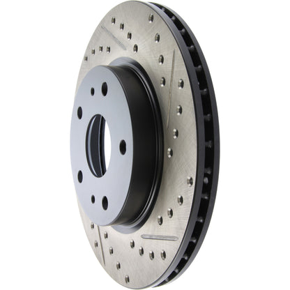 StopTech Sport Drilled/Slotted Brake Rotor; Front Left