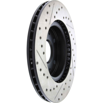 StopTech Sport Drilled/Slotted Brake Rotor; Front Left