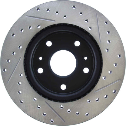 StopTech Sport Drilled/Slotted Brake Rotor; Front Right
