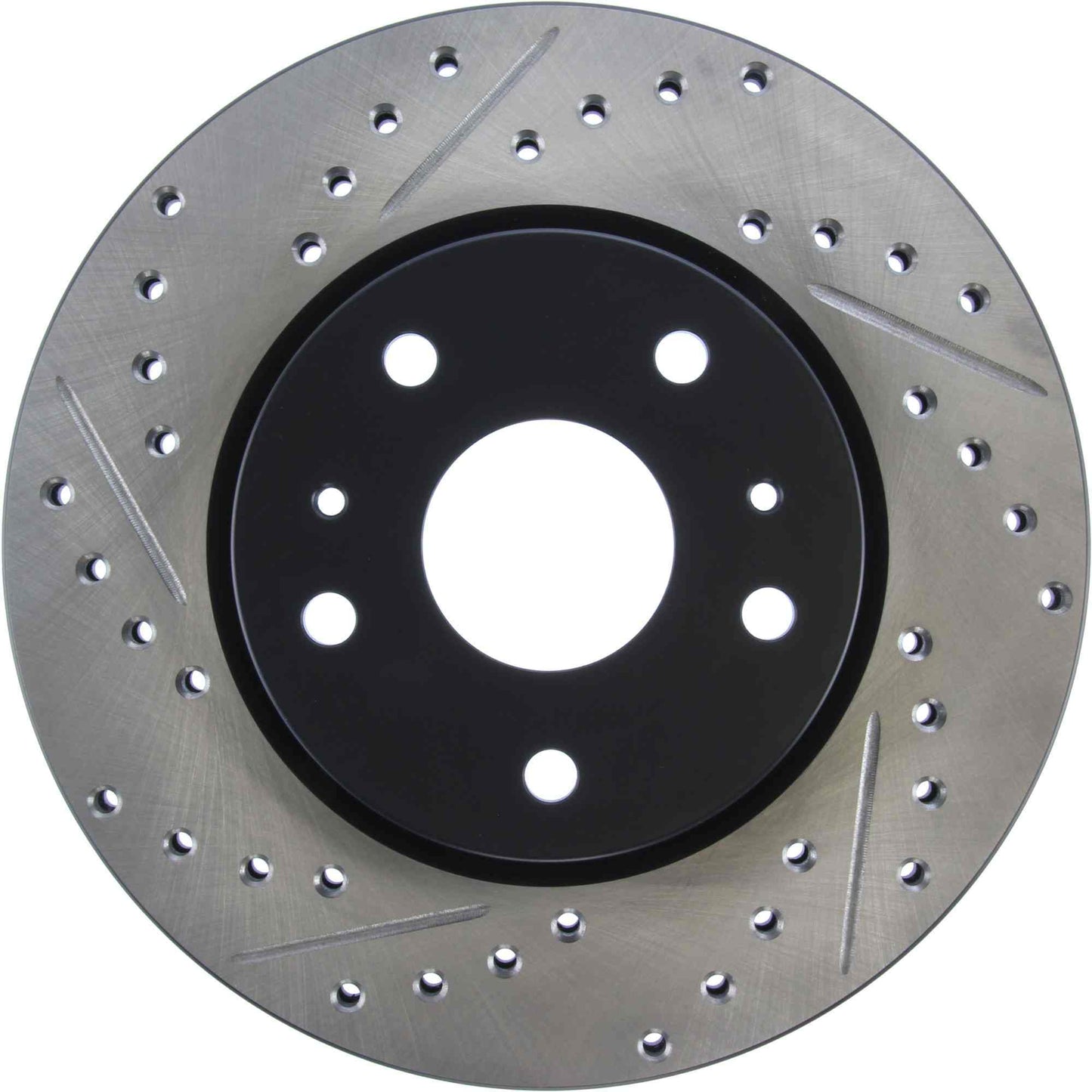 StopTech Sport Drilled/Slotted Brake Rotor; Front Right