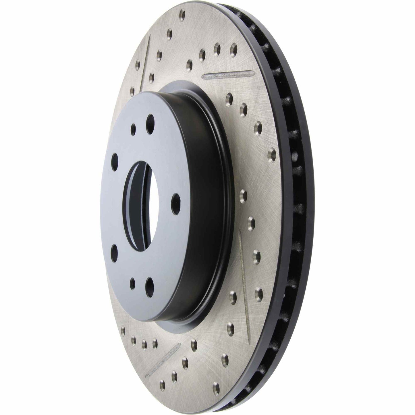 StopTech Sport Drilled/Slotted Brake Rotor; Front Right