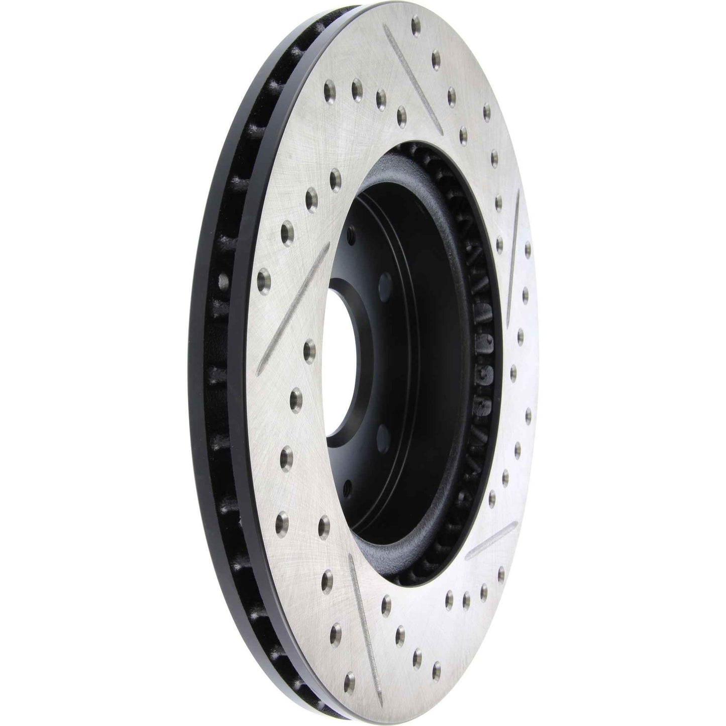 StopTech Sport Drilled/Slotted Brake Rotor; Front Right