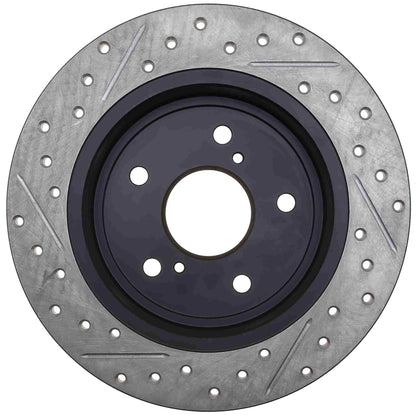 StopTech Sport Drilled/Slotted Brake Rotor; Rear Left