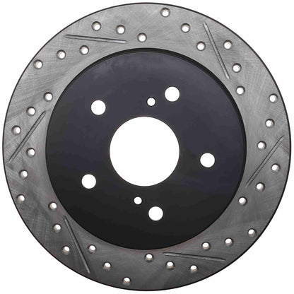 StopTech Sport Drilled/Slotted Brake Rotor; Rear Left